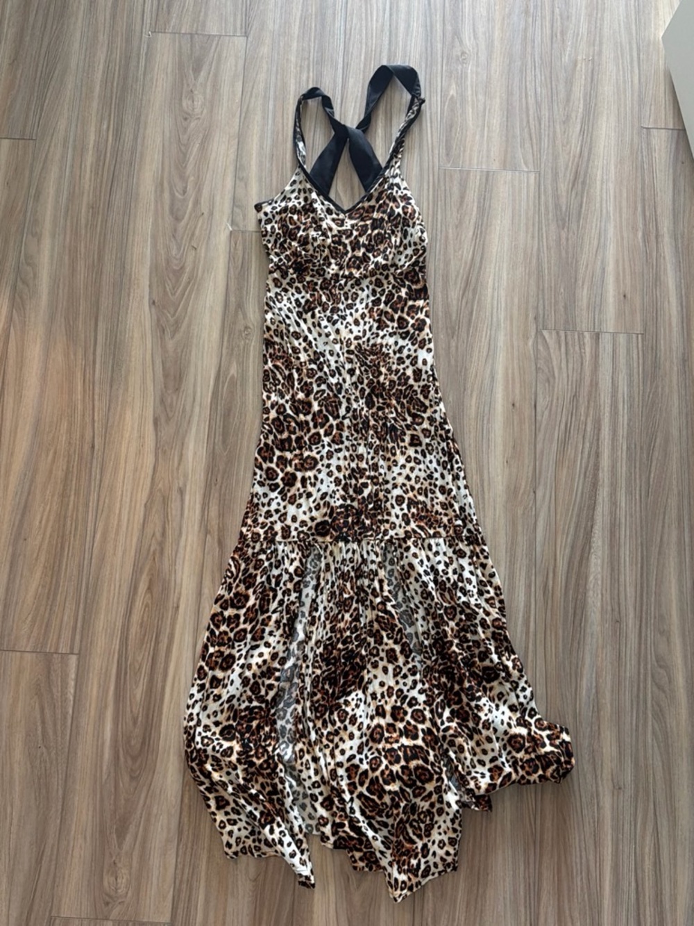 Nordstrom Leopard Print Halter Maxi Dress - Brown/Black